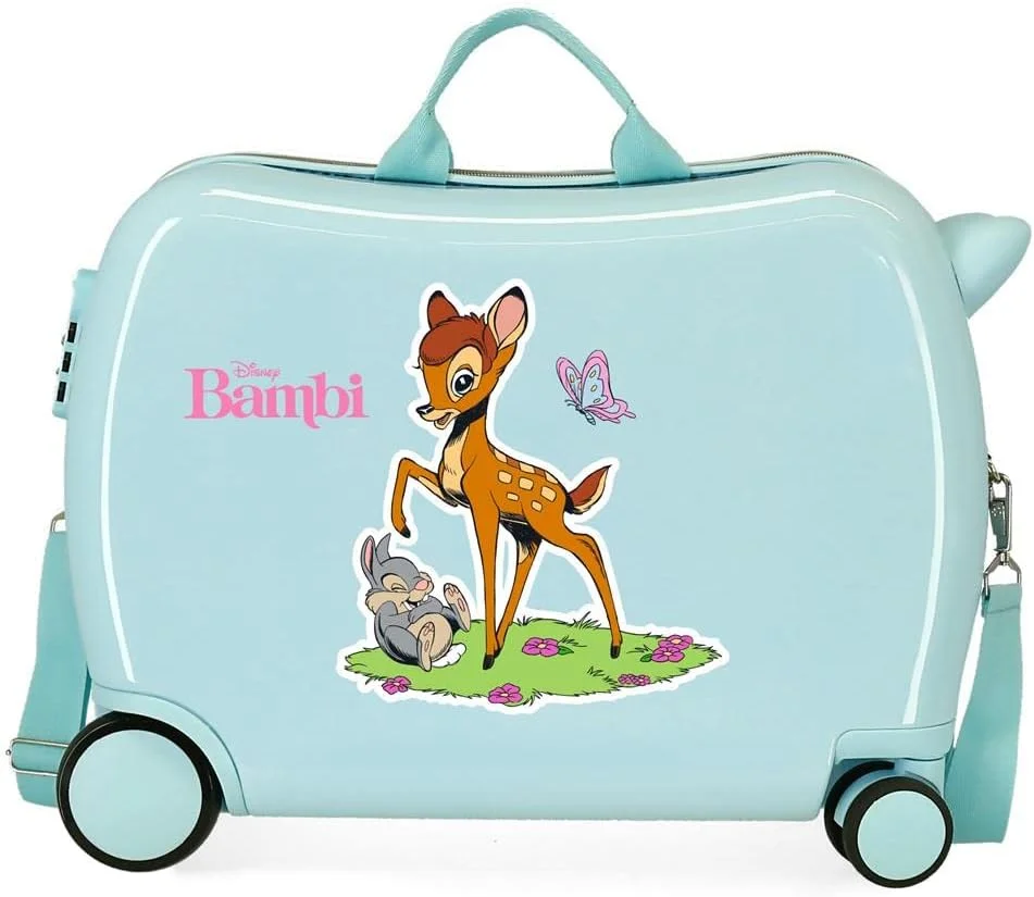 چمدان کودکانه دیزنی بامبی آبی 50x39x20cm ABS سخت، قفل ترکیبی، جانبی، 34 لیتر، 1.8 کیلوگرم، 4 چرخ، آبی، چمدان کشویی