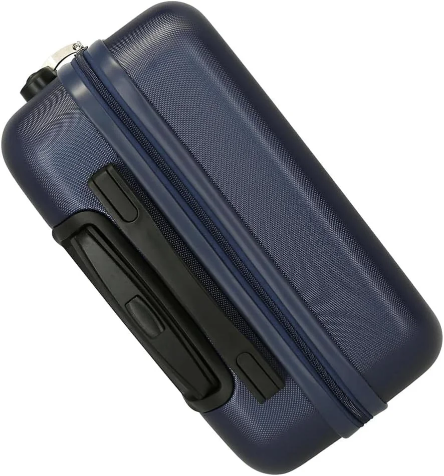 کیف دستی دیزنی Joumma طرح استیچ، آبی، 38 x 55 x 20 سانتی متر، سخت، ABS، بست ترکیبی جانبی، 35 لیتر، 2 کیلوگرم، 4 چرخ دوبل، چمدان کابین، آبی