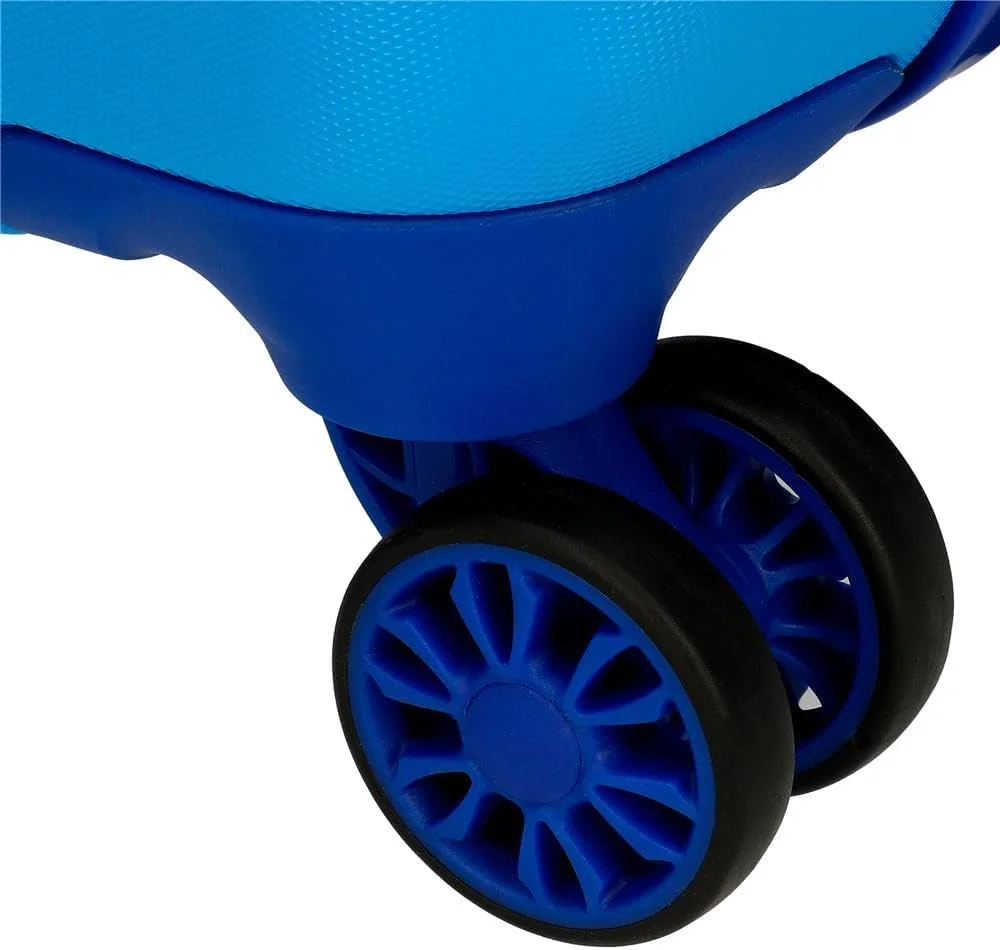 چمدان کابین طرح سیمبا دیزنی Joumma مدل Camuflaged آبی 33 x 50 x 20 سانتی متر، ABS سخت، قفل ترکیبی جانبی، 28.4 لیتر، 2 کیلوگرم، 4 چرخ دوبل، چمدان دستی، آبی، چمدان کابین