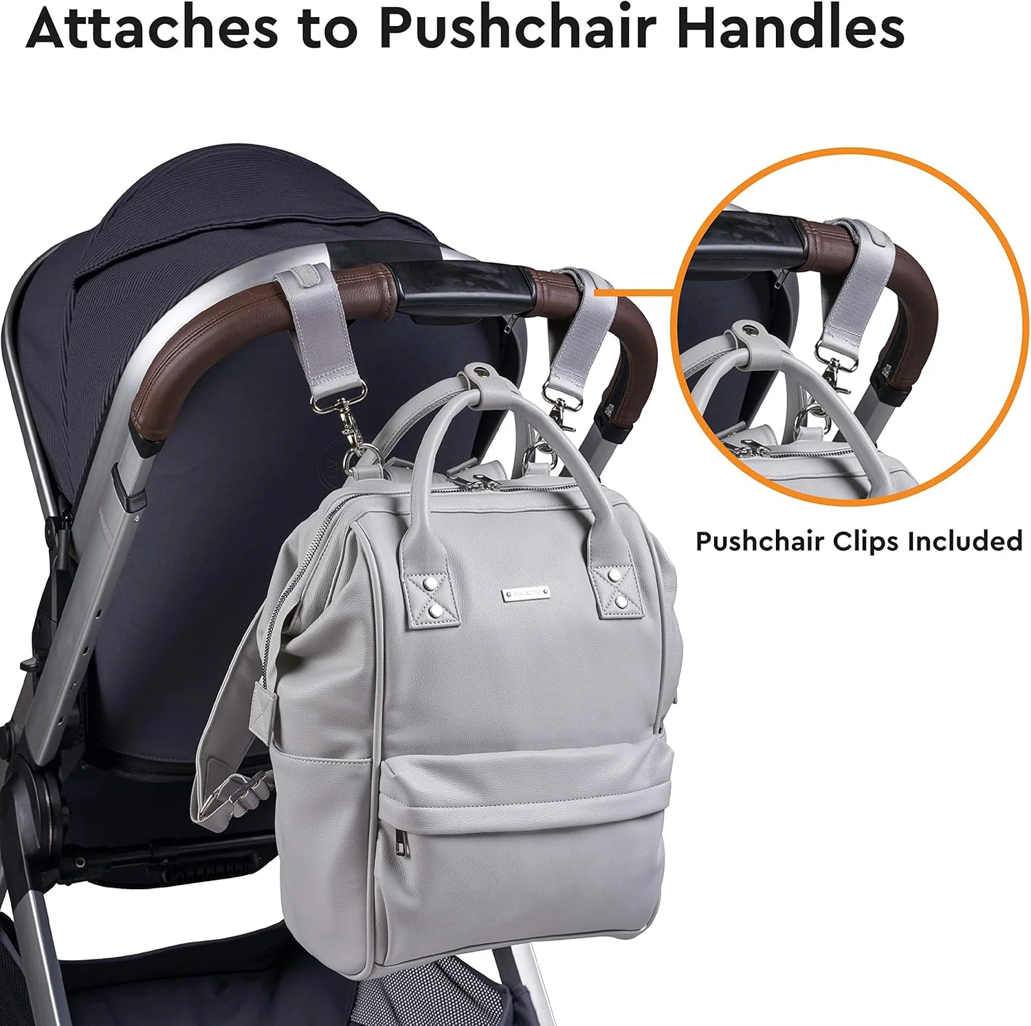 بابابینگ! | کوله پشتی بزرگ کیف تعویض نوزاد مانی با بند شانه ای قابل تنظیم، تشک جداشدنی چند منظوره و نگهدارنده بطری عایق دار، چرم مصنوعی خاکستری کبوتر بابابینگ! | کوله پشتی بزرگ کیف تعویض نوزاد مانی با بند شانه ای قابل تنظیم، تشک جداشدنی چند منظوره و نگهدارنده بطری عایق دار، چرم مصنوعی خاکستری کبوتر