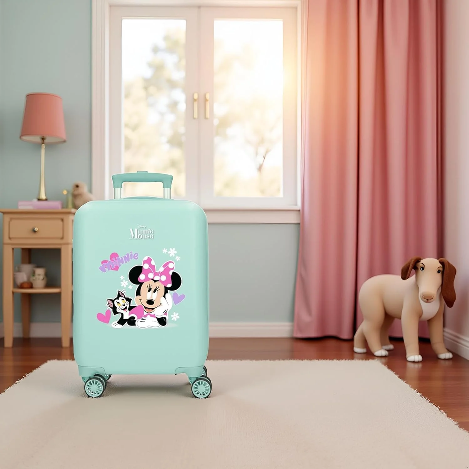 چمدان سخت کودکانه دیزنی با 4 چرخ، قفل ترکیبی جانبی ساخته شده از ABS، یک ماده سفت و سبک، مینی و فیگارو، چمدان کابین چمدان سخت کودکانه دیزنی با 4 چرخ، قفل ترکیبی جانبی ساخته شده از ABS، یک ماده سفت و سبک، مینی و فیگارو، چمدان کابین