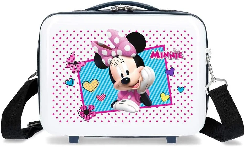 چمدان کودکانه دیزنی طرح شادی، آبی، 29x21x15 سانتی متر، کیف آرایشی مینی موس طرح شادی
