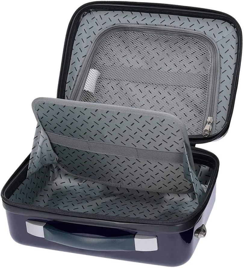 چمدان کودکانه دیزنی طرح شادی، آبی، 29x21x15 سانتی متر، کیف آرایشی مینی موس طرح شادی