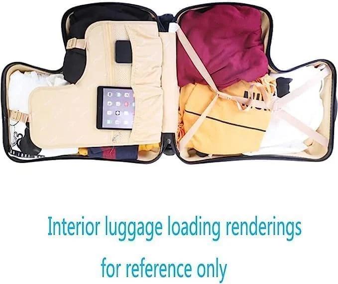 Children's Ride-On Suitcase,Travel Rolling Kid's Luggage, Children Trolley Hard Shell Carry on Luggage,Travel Suitcase with Safety Belt & Telescoping Handle,Children's Day Gift (20 Inch) - Yellow - تصویر 3