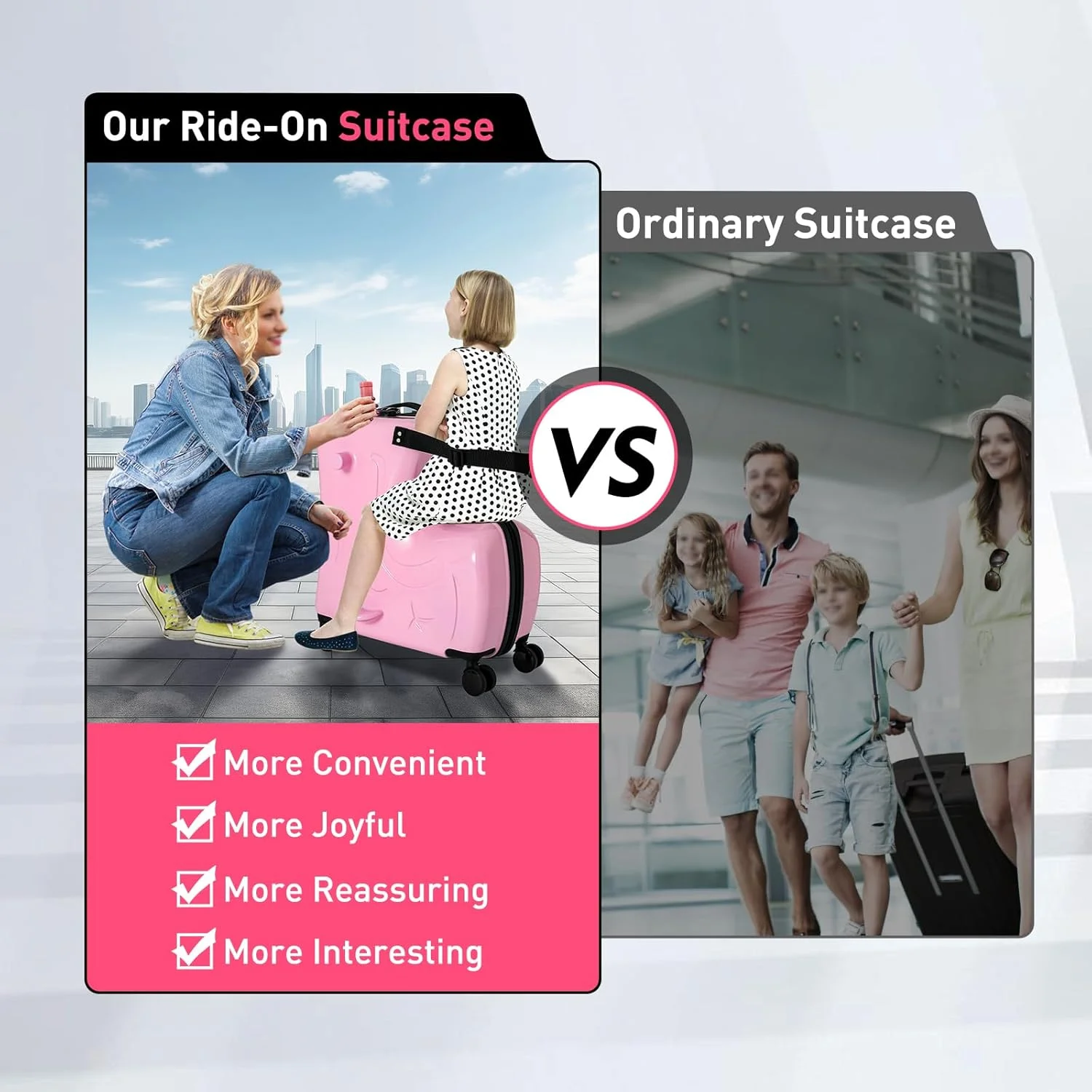 چمدان مسافرتی چرخ دار کودکانه CNCEST سایز 20 اینچ، چمدان چرخ دار با قفل رمز عبور، چمدان ترولی کودکانه مناسب هدیه روز کودک، هدیه جشنواره (20 اینچ صورتی)، 20 اینچ چمدان مسافرتی چرخ دار کودکانه CNCEST سایز 20 اینچ، چمدان چرخ دار با قفل رمز عبور، چمدان ترولی کودکانه مناسب هدیه روز کودک، هدیه جشنواره (20 اینچ صورتی)، 20 اینچ