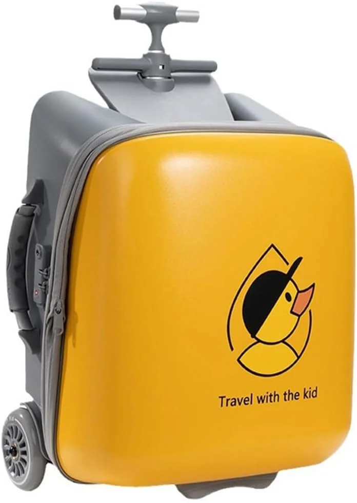 چمدان کودکانه 2 در 1، با چرخ های جهانی و قفل های سفارشی، 20 اینچ، حداکثر تحمل بار 50 کیلوگرم