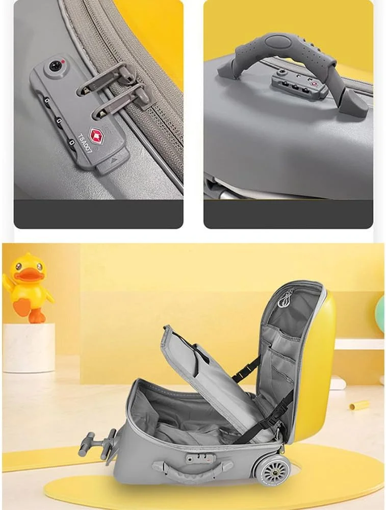 چمدان کودکانه 2 در 1، با چرخ های جهانی و قفل های سفارشی، 20 اینچ، حداکثر تحمل بار 50 کیلوگرم چمدان کودکانه 2 در 1، با چرخ های جهانی و قفل های سفارشی، 20 اینچ، حداکثر تحمل بار 50 کیلوگرم