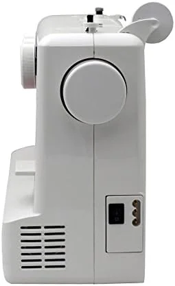 چرخ خیاطی Janome MOD-19 با کاربری آسان، دارای 19 مدل دوخت، سوزن نخ کن اتوماتیک و سگ های تغذیه 5 تکه، سفید