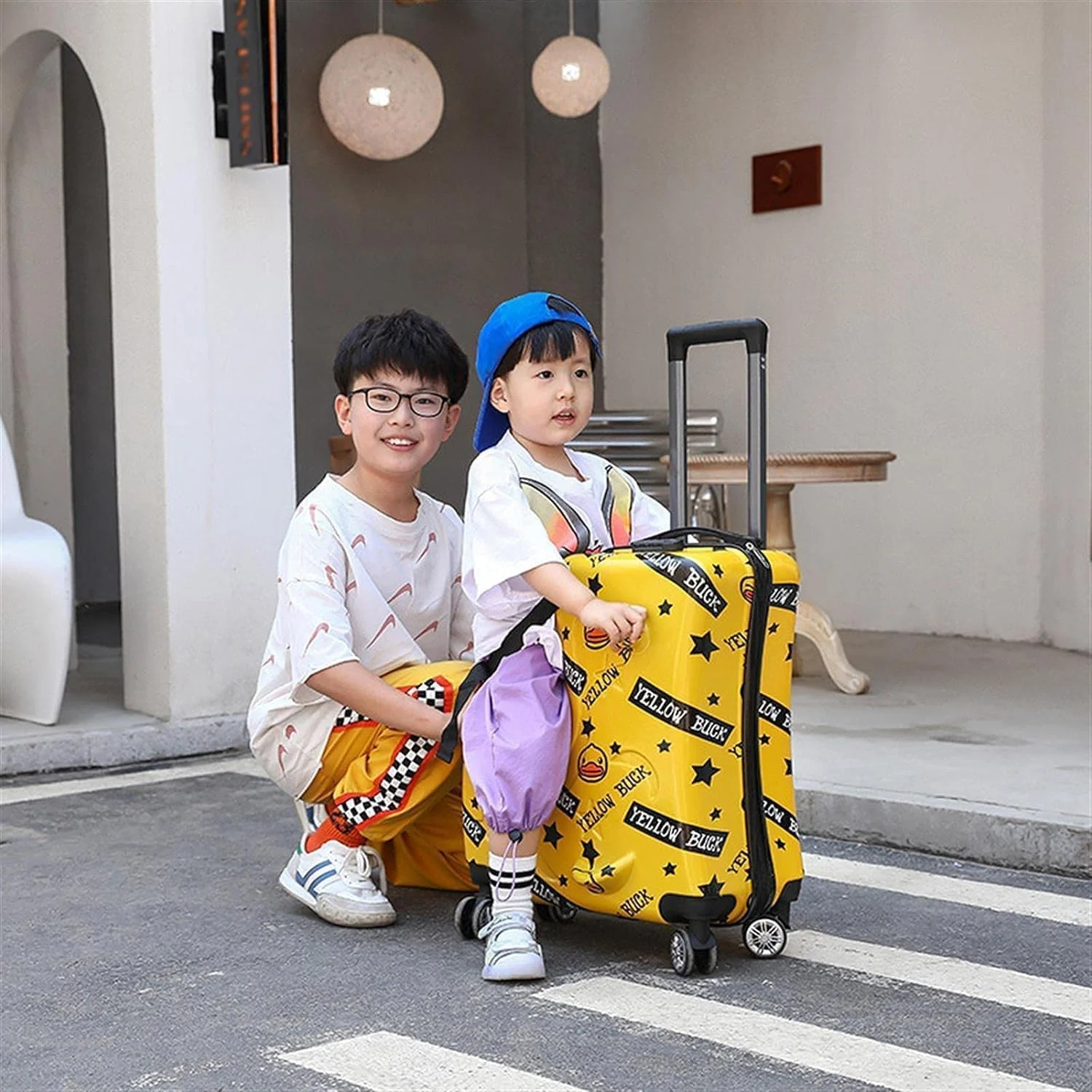 Children Trolley Case, Kids Ride-On Suitcase,ABS Material 360 Degree Silent Travel Suitcase – Fun and Functional Travel Bag for Children