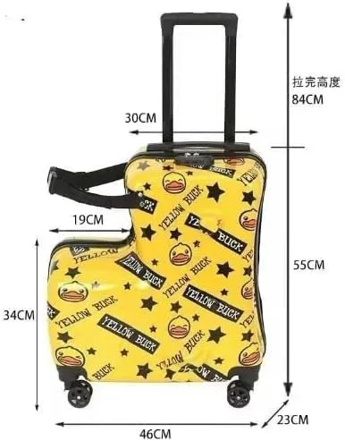 Children Trolley Case, Kids Ride-On Suitcase,ABS Material 360 Degree Silent Travel Suitcase – Fun and Functional Travel Bag for Children
