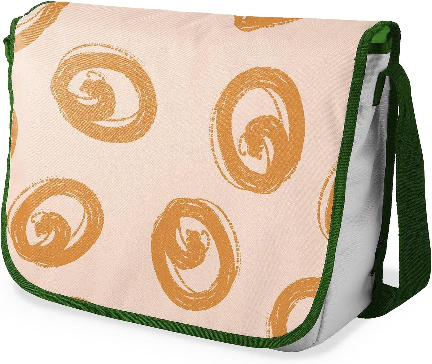 کیف مدرسه ای پیام رسان چاپی دیجیتال بونامیزون با بند خاکی رنگ برای دانش آموزان، کیف کراس بادی، کیف پیک، کیف شانه ای برای کودکان، دختران، پسران، سایز: 29x36 سانتی متر