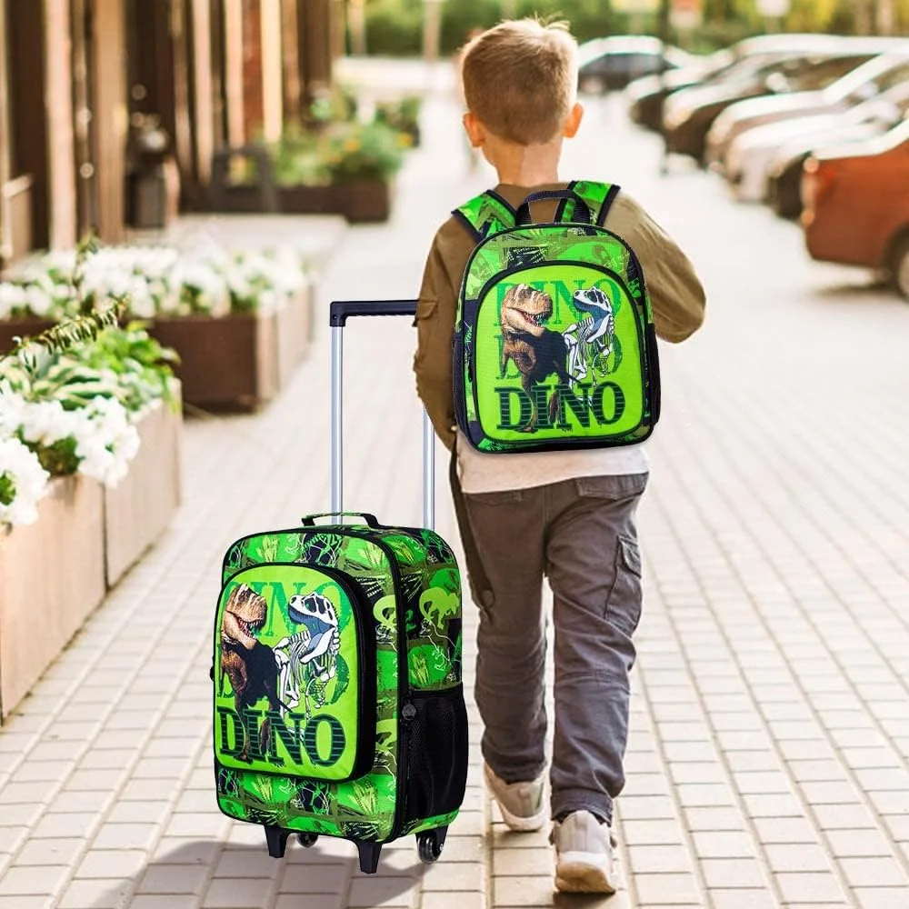چمدان کودکانه CCJPX، چمدان چرخدار پسرانه - طرح دایناسور