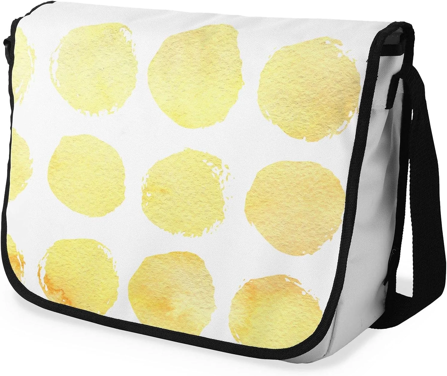 کیف مدرسه ای پیام رسان چاپی دیجیتال Bonamaison با بند مشکی برای دانش آموزان، کیف کراس بادی، کیف پیک، کیف شانه ای برای کودکان، دختران، پسران، اندازه: 29x36 سانتی متر