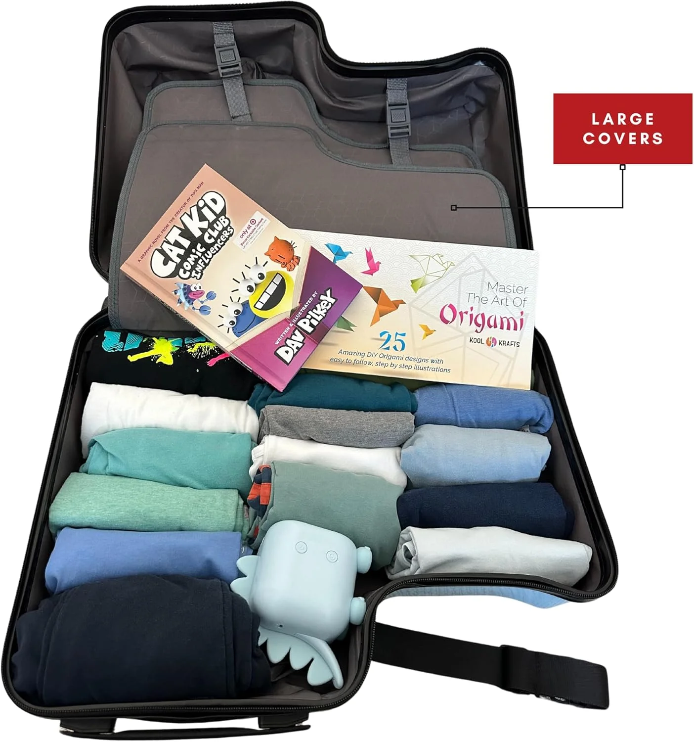 چمدان چرخدار کودکانه سگالی مدل Itsy Rider، طرح نقاط دیدنی آبی، کوچک، چمدان سواری کودکانه با چرخ های اسپینر چمدان چرخدار کودکانه سگالی مدل Itsy Rider، طرح نقاط دیدنی آبی، کوچک، چمدان سواری کودکانه با چرخ های اسپینر