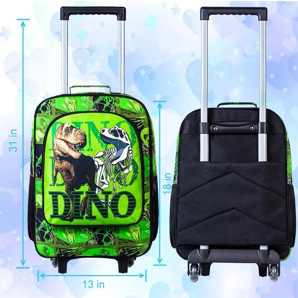 چمدان کودکانه CCJPX، چمدان چرخدار پسرانه - طرح دایناسور