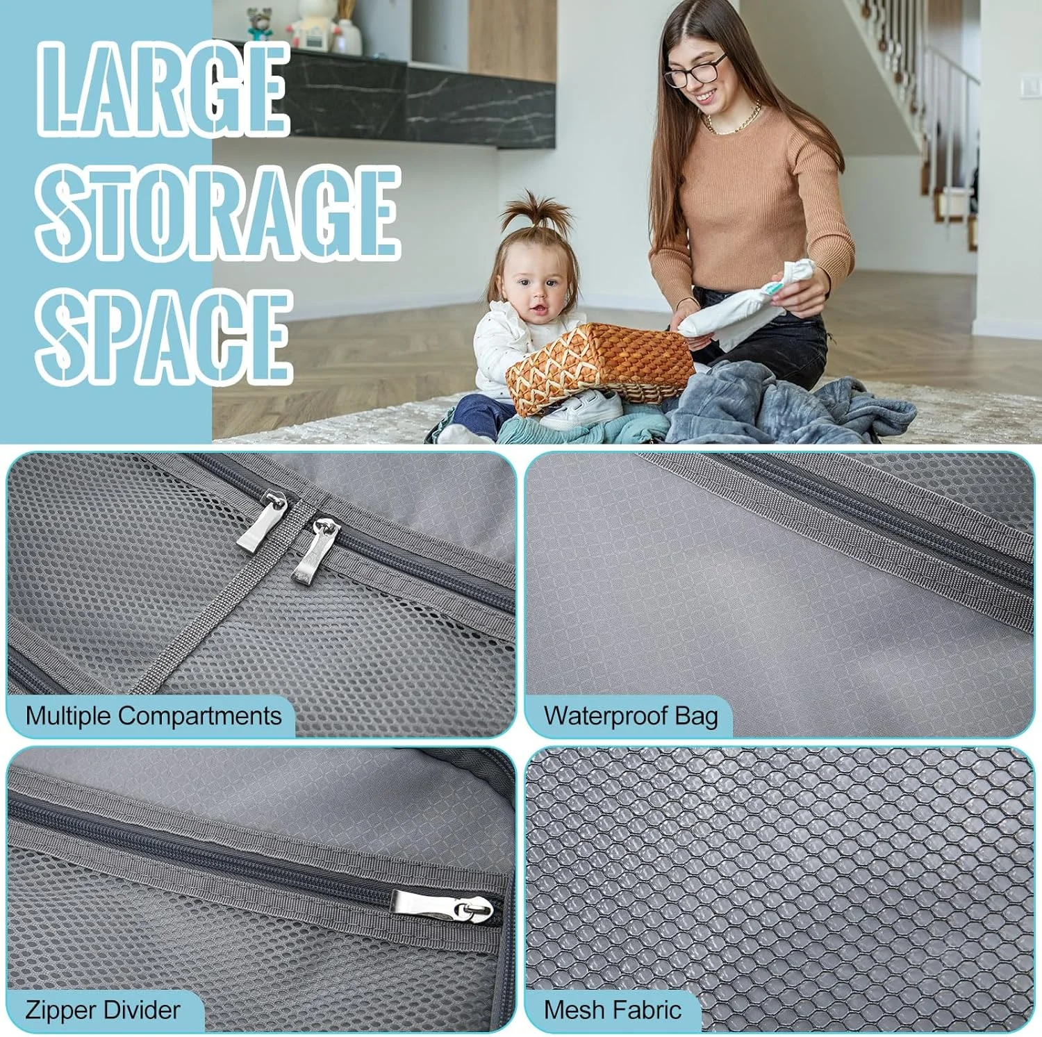 چمدان کابین سایز 22 اینچ Bulyoou با صندلی برای کودکان، چمدان سواری تاشو با چرخ های اسپینر و قفل برای مسافرت (مشکی)، سفید، 20 اینچ