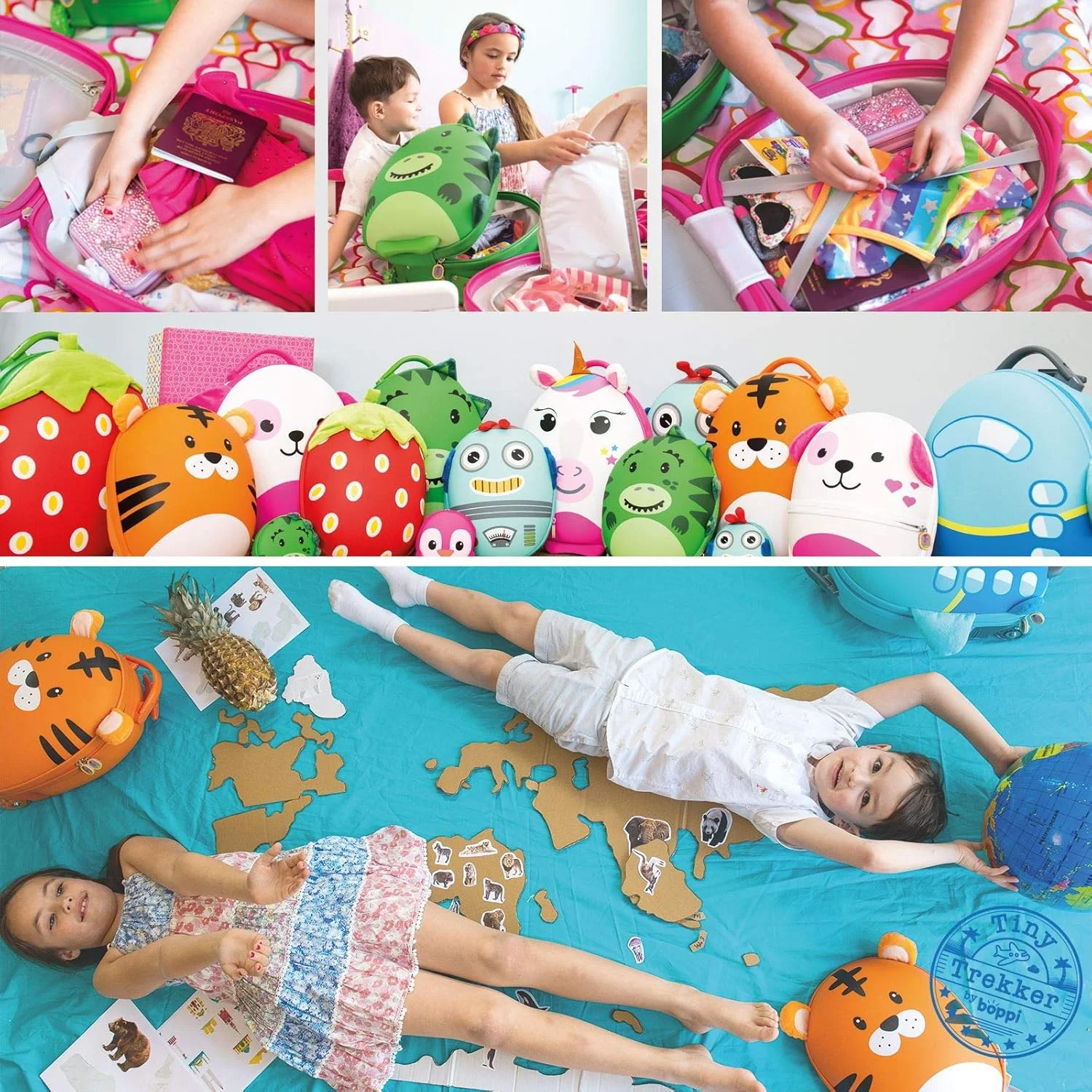 boppi - چمدان کودکانه - چمدان چرخدار کودکانه Tiny Trekker - چمدان پسرانه و دخترانه - مناسب به عنوان چمدان کابین - 17 لیتر boppi - چمدان کودکانه - چمدان چرخدار کودکانه Tiny Trekker - چمدان پسرانه و دخترانه - مناسب به عنوان چمدان کابین - 17 لیتر