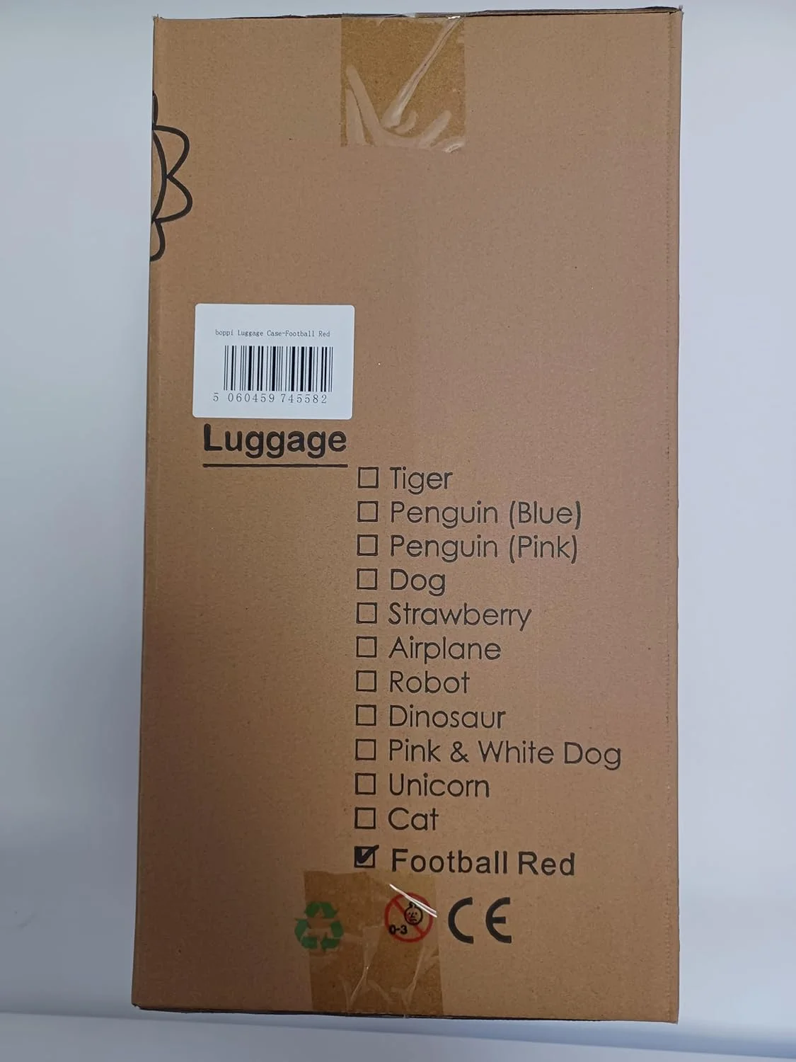 چمدان چرخدار فوتبالی قرمز boppi Tiny Trekker - چمدان کابین زیر صندلی برای کودکان - کیف کابین Easyjet سازگار با ابعاد 45x36x20 - چمدان کابین هارد کیس 17 لیتری - هدیه فوتبالی برای کودکان