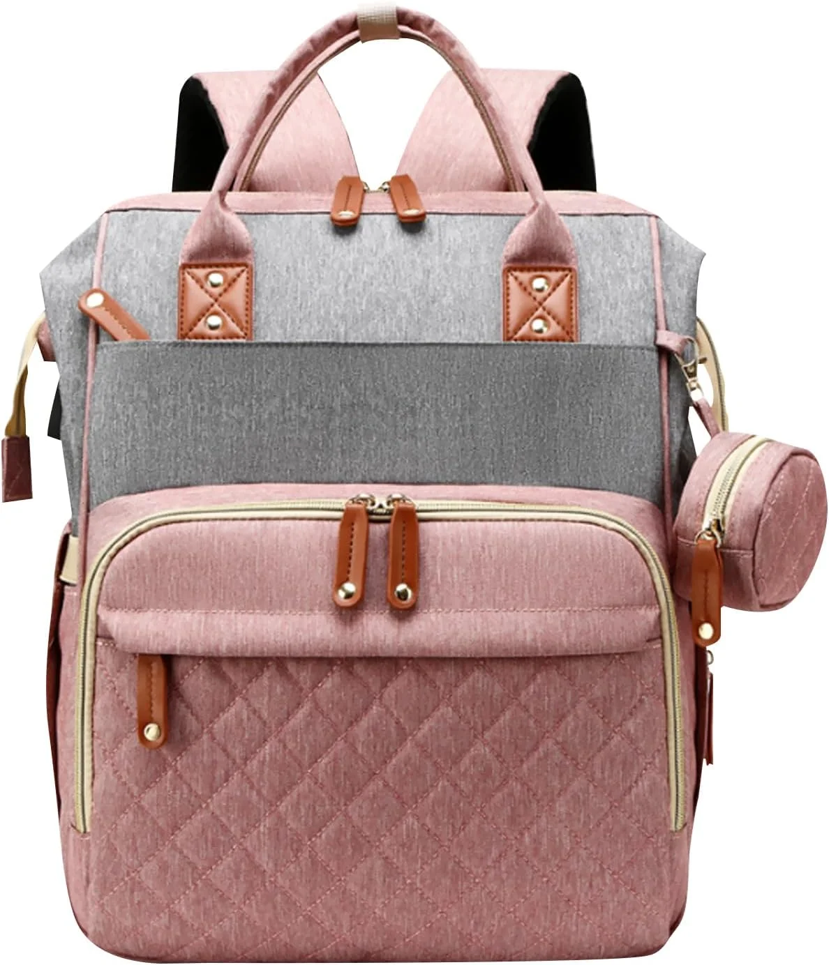 کیف لوازم کودک Beauenty - کوله پشتی مسافرتی لوازم ضروری کودک - کیف چند منظوره ضد آب، کیف لوازم ضروری مسافرتی کودک با بندهای اتصال به کالسکه و جا پستانکی - مناسب برای هر دو جنسیت