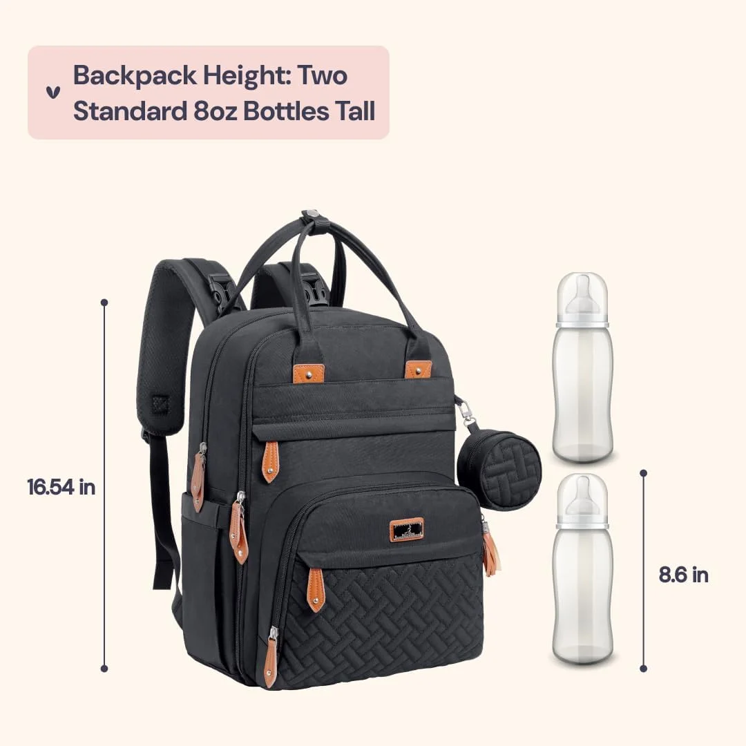 کیف کوله پشتی لوازم کودک، کیف تعویض پوشک کودک BabbleRoo، کوله پشتی مسافرتی چند منظوره و ضد آب