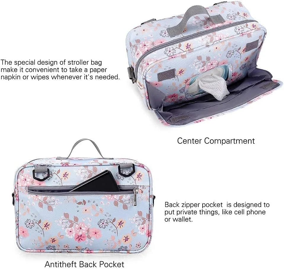 کیف لوازم کودک و کیف آویز کالسکه - کیف دستی لوازم کودک برای پوشک، دستمال مرطوب و اسباب بازی