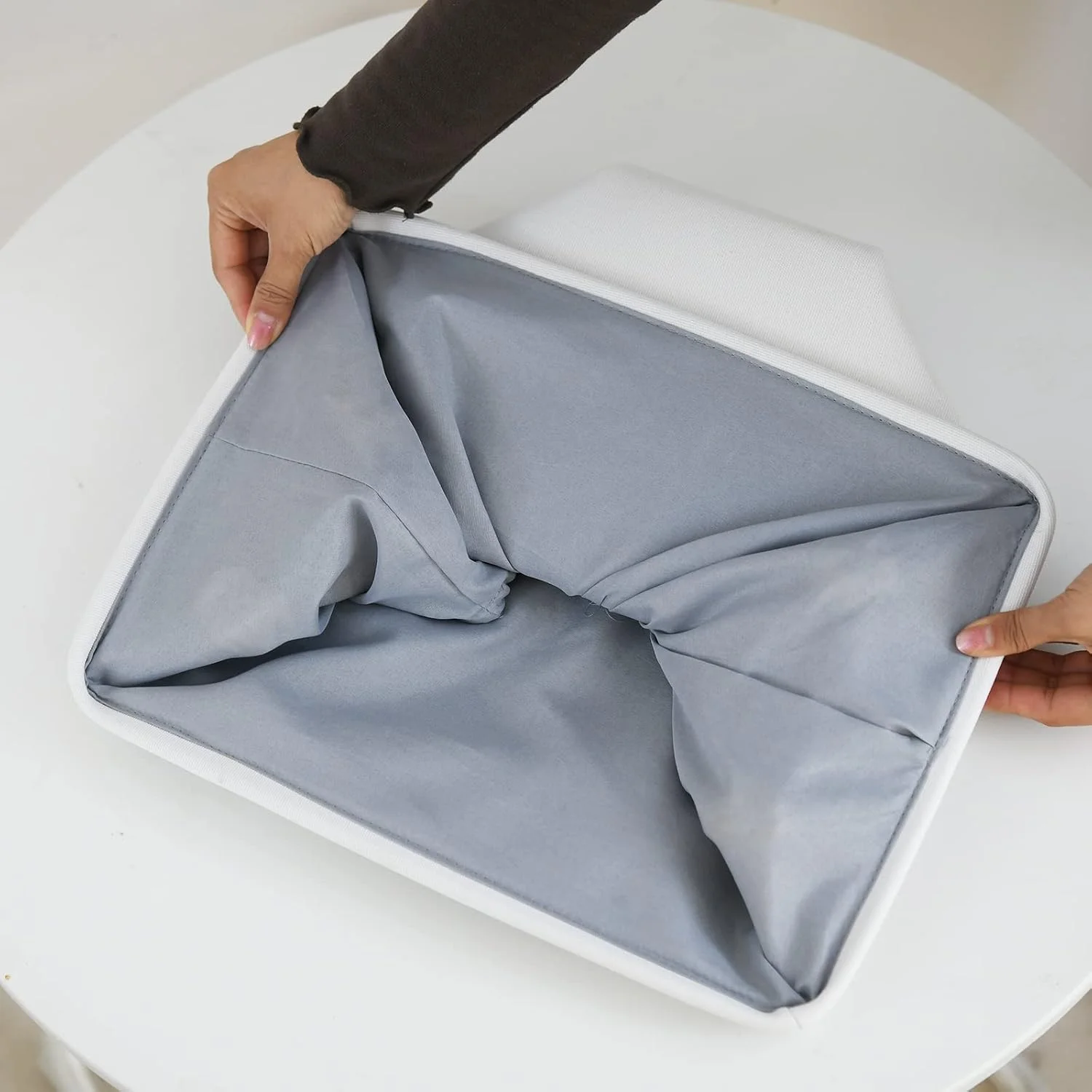 سبد بزرگ اسباب بازی INough، سبد هدیه کودک، جعبه فیل خزدار با بند کشی، مناسب برای پوشک، هدیه خالی اتاق کودک، اتاق نوزاد، خاکستری