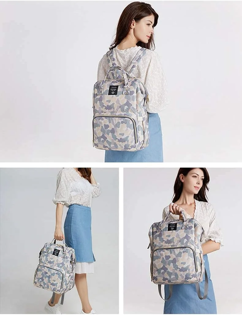 کیف لوازم کودک - کوله پشتی تعویض، کیف پوشک، کیف نوزاد برای مادر، دارای پورت شارژ USB | بند شانه پهن