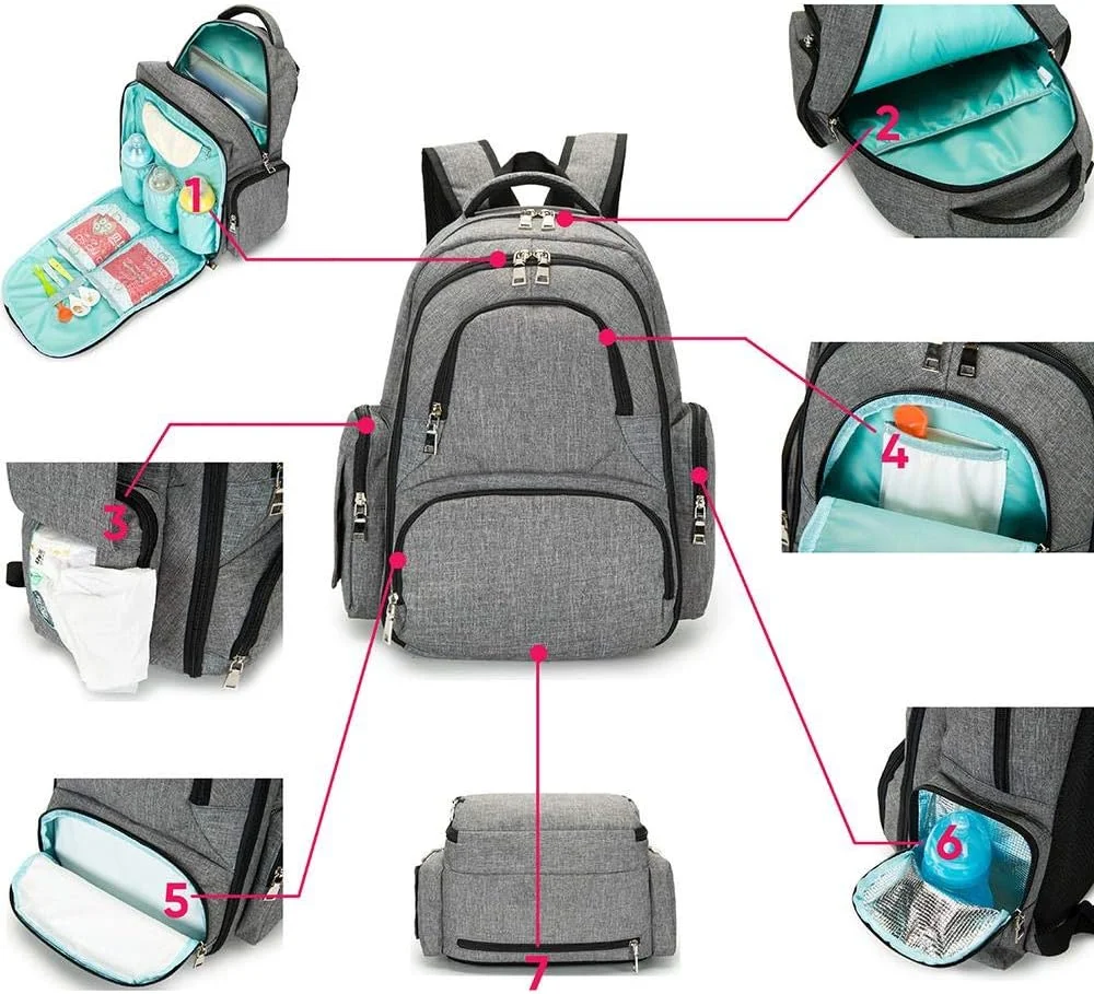 کیف لوازم کودک ایوینر، کیف تعویض پوشک با زیرانداز و گرم نگهدارنده، کوله پشتی بزرگ مسافرتی کودک چند منظوره، کیف پرستاری مادر