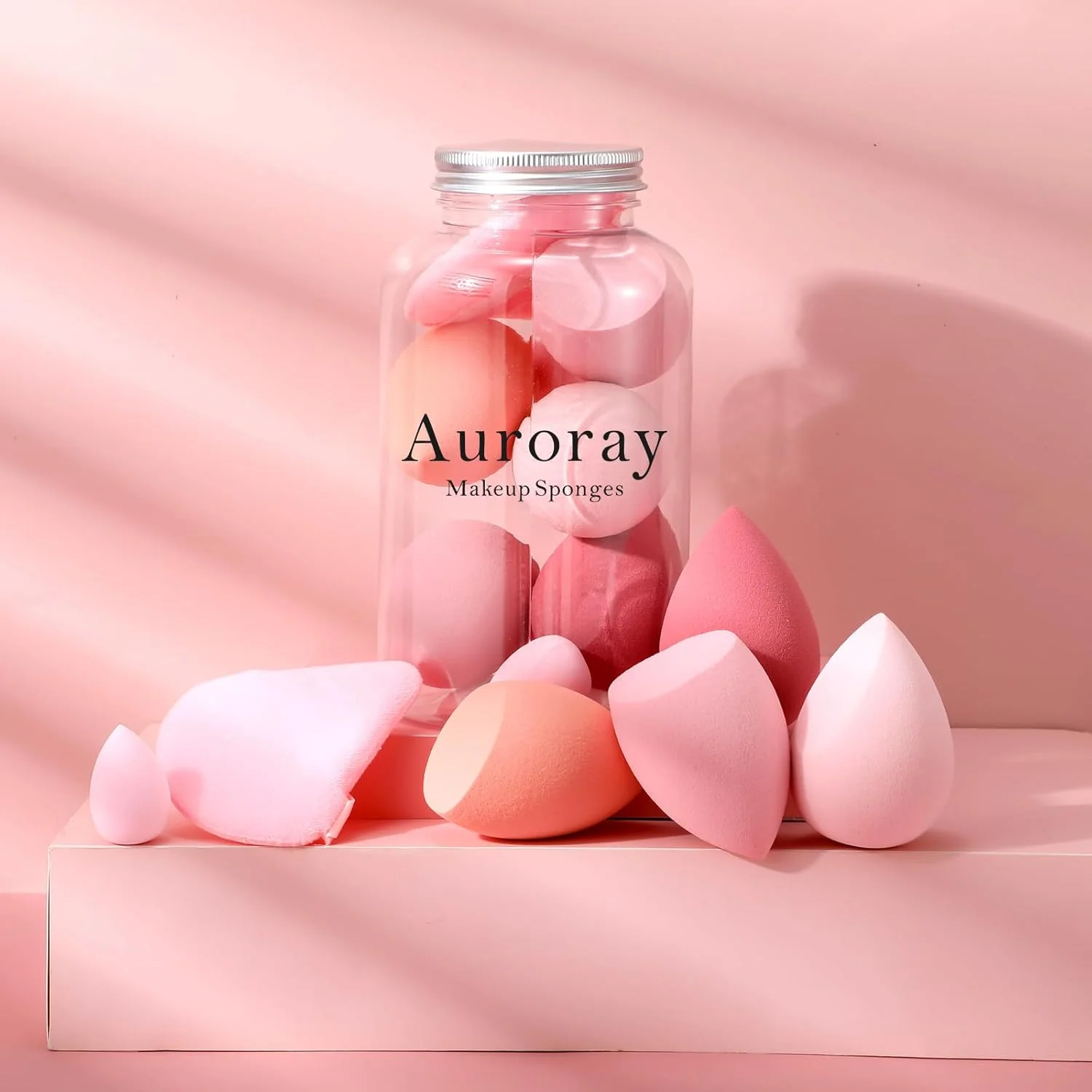 مجموعه ۱۴ عددی اسفنج آرایشی Auroray، بلندر اسفنجی آرایشی با ۴ عدد پد پودر و ۴ عدد اسفنج مینی آرایشی، هدیه روز ولنتاین و روز مادر برای زنان، مناسب برای کرم پودر مایع، پودر، کانسیلر و کرم (صورتی) مجموعه ۱۴ عددی اسفنج آرایشی Auroray، بلندر اسفنجی آرایشی با ۴ عدد پد پودر و ۴ عدد اسفنج مینی آرایشی، هدیه روز ولنتاین و روز مادر برای زنان، مناسب برای کرم پودر مایع، پودر، کانسیلر و کرم (صورتی)