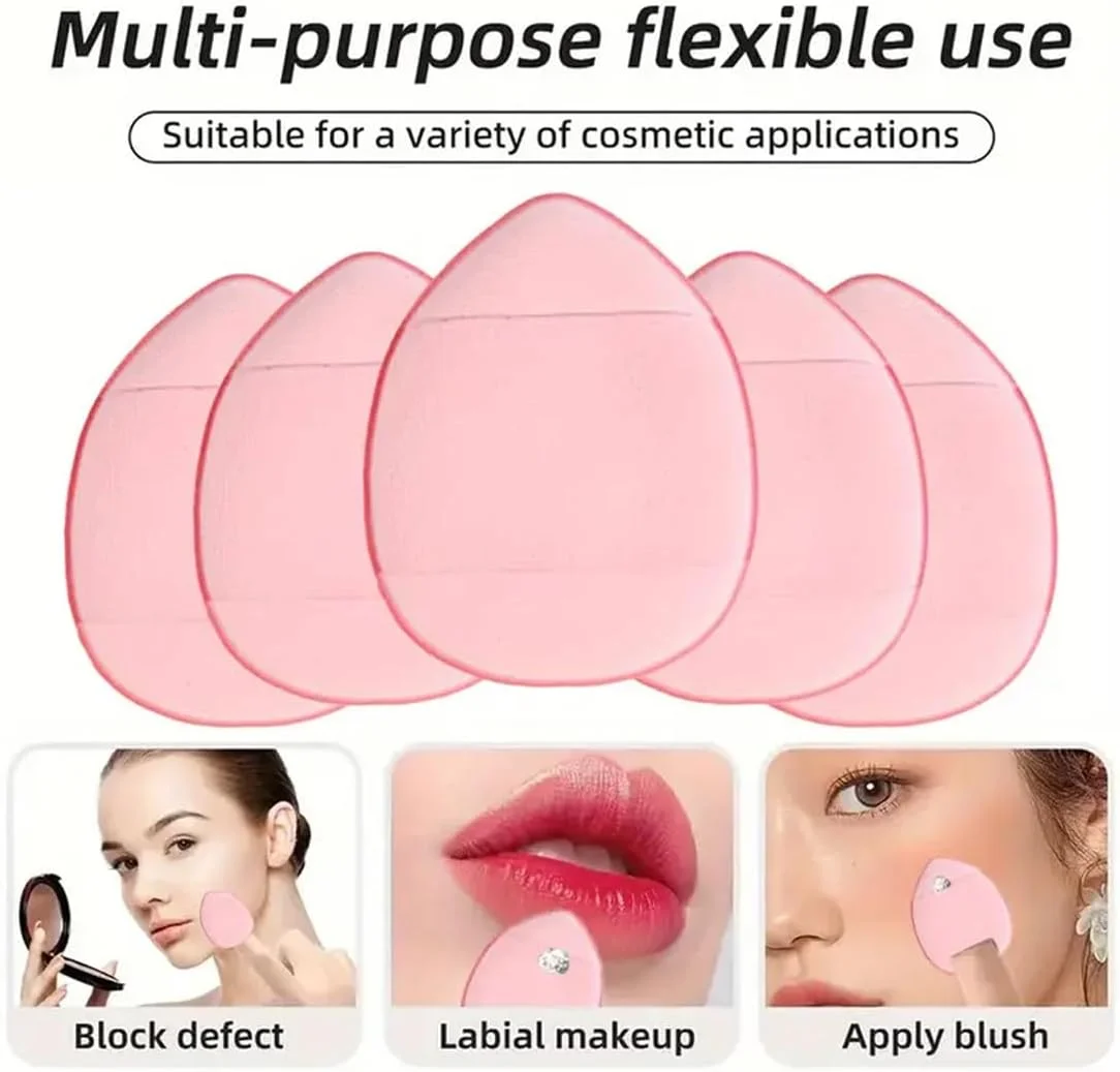 پک 5 عددی پد انگشتی کوچک برای پودر آرایشی، ست اسفنجی نرم و قابل استفاده مجدد، ابزار آرایش صورت مناسب برای استفاده خشک و مرطوب، مناسب برای کانسیلر (صورتی) پک 5 عددی پد انگشتی کوچک برای پودر آرایشی، ست اسفنجی نرم و قابل استفاده مجدد، ابزار آرایش صورت مناسب برای استفاده خشک و مرطوب، مناسب برای کانسیلر (صورتی)