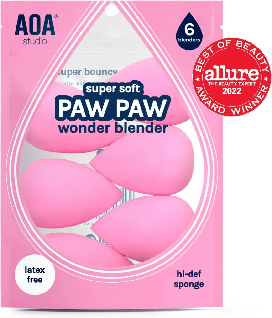 مجموعه اسفنج آرایشی AOA STUDIO، ست بلندر آرایشی بدون لاتکس و با کیفیت بالا، مجموعه 6 عددی بلندر آرایشی برای پودر، کرم و مایع، بلندر فوق العاده نرم و شگفت انگیز زیبایی مجموعه اسفنج آرایشی AOA STUDIO، ست بلندر آرایشی بدون لاتکس و با کیفیت بالا، مجموعه 6 عددی بلندر آرایشی برای پودر، کرم و مایع، بلندر فوق العاده نرم و شگفت انگیز زیبایی