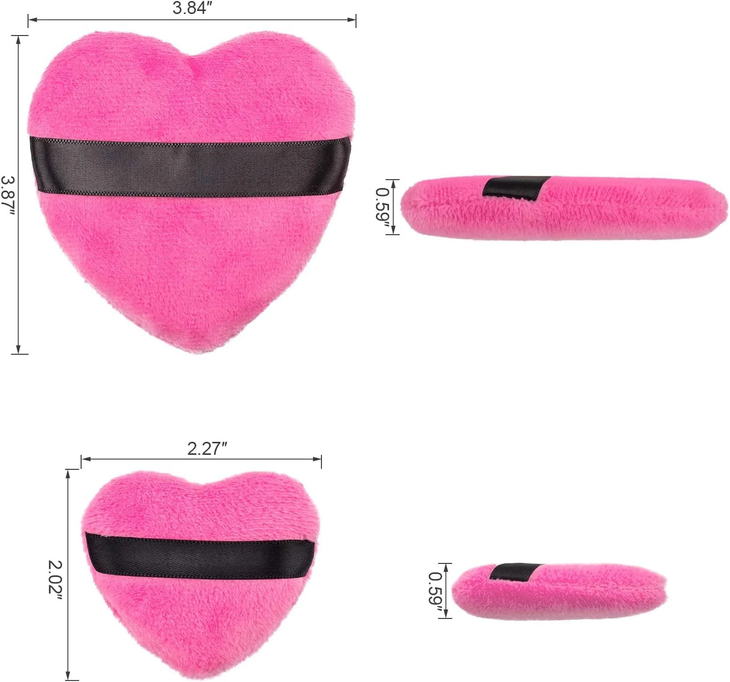 پدهای آرایشی آزون مدل Blendiful، پد پودر پنبه ای، اسفنج های آرایشی، طرح قلب با بند، برای لوازم آرایشی (2 عدد خاکستری + 2 عدد صورتی) پدهای آرایشی آزون مدل Blendiful، پد پودر پنبه ای، اسفنج های آرایشی، طرح قلب با بند، برای لوازم آرایشی (2 عدد خاکستری + 2 عدد صورتی)