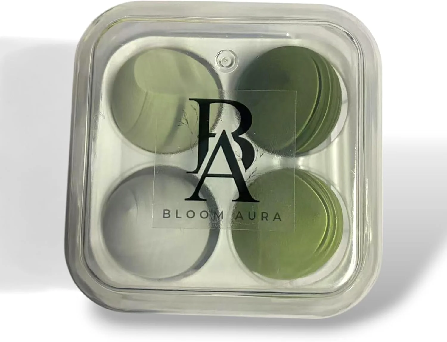 اسفنج آرایشی بلوم آورا، 4 عددی، تخم مرغی، سیلیکونی، سبز، مناسب برای کرم پودر مایع، کرم ها و پودرها