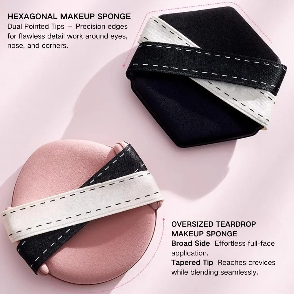 3 Pack Makeup Sponges, Blending Beauty Sponge for Liquid & Powder Foundation, Cream, Concealer Cosmetic Sponge Applicator for Flawless Face Makeup, Wet or Dry Use 3 Pack Makeup Sponges, Blending Beauty Sponge for Liquid & Powder Foundation, Cream, Concealer Cosmetic Sponge Applicator for Flawless Face Makeup, Wet or Dry Use