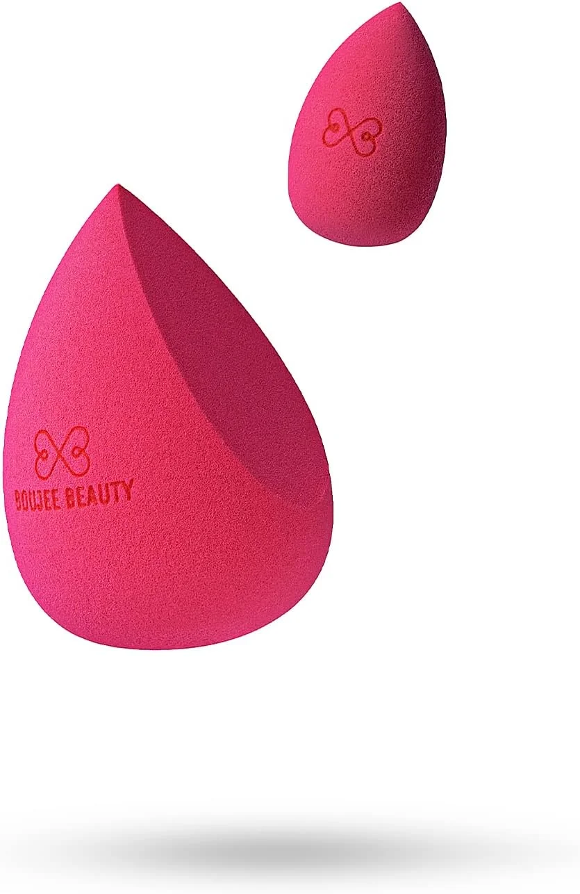 ست اسفنج آرایشی Boujee Beauty برای استفاده از پودر، کانسیلر/کرم پودر - ست 2 عددی، صورتی