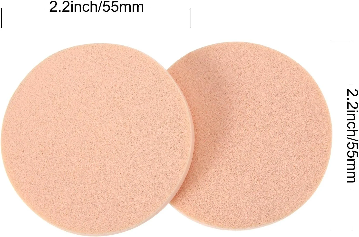 مجموعه 12 عددی پدهای آرایشی بوائو - رنگ پوست گرد - جنس NR لاتکس - مناسب برای کرم پودر، کانسیلر، پودر، کرم BB و آرایش مایع