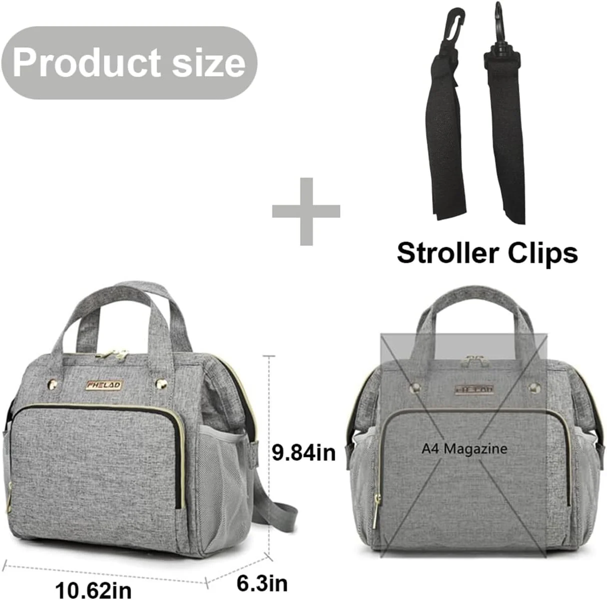 کیف لوازم کودک کوچک FHELAD، کیف دستی مینی برای خرید و پیاده روی، کوله پشتی کودکانه برای مسافرت، خاکستری، کوچک، 1 کیف لوازم کودک کوچک FHELAD، کیف دستی مینی برای خرید و پیاده روی، کوله پشتی کودکانه برای مسافرت، خاکستری، کوچک، 1