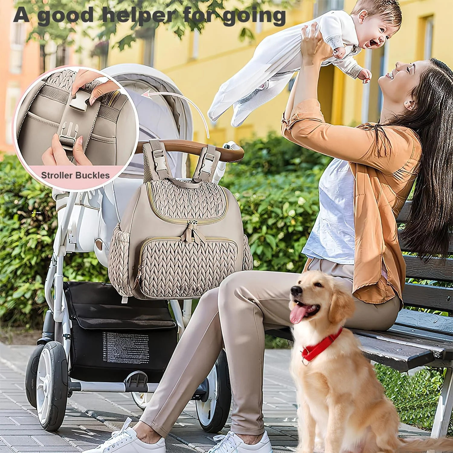 کیف لوازم کودک فانیتو، کوله پشتی کوچک لوازم کودک، کوله پشتی شیک مسافرتی کودک با جیب های عایق، زیرانداز تعویض و بندهای اتصال به کالسکه کیف لوازم کودک فانیتو، کوله پشتی کوچک لوازم کودک، کوله پشتی شیک مسافرتی کودک با جیب های عایق، زیرانداز تعویض و بندهای اتصال به کالسکه