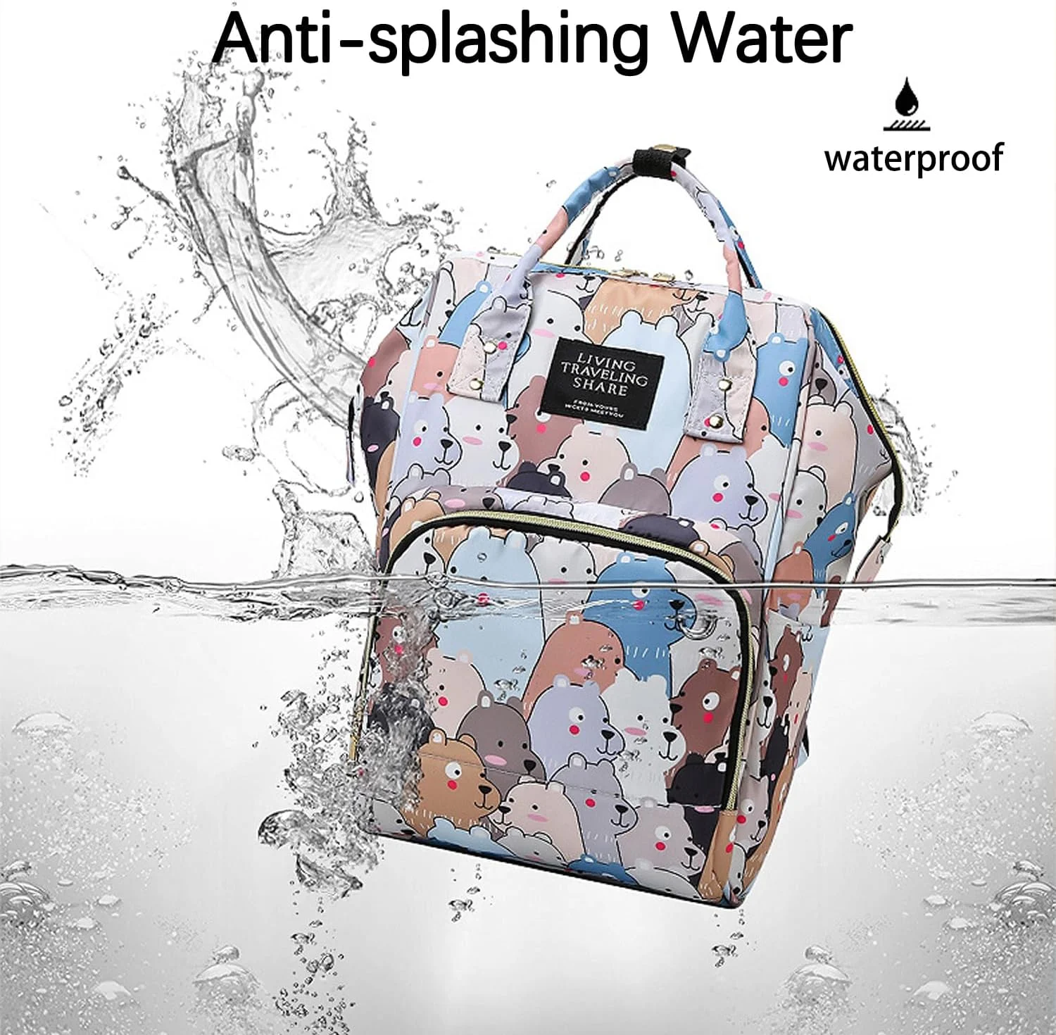 کیف لوازم کودک GGEROU، کوله پشتی ضد آب تعویض پوشک، کیف چند منظوره مسافرتی قابل حمل، کوله پشتی بزرگ لوازم کودک برای دختر و پسر، هدیه سیسمونی کیف لوازم کودک GGEROU، کوله پشتی ضد آب تعویض پوشک، کیف چند منظوره مسافرتی قابل حمل، کوله پشتی بزرگ لوازم کودک برای دختر و پسر، هدیه سیسمونی