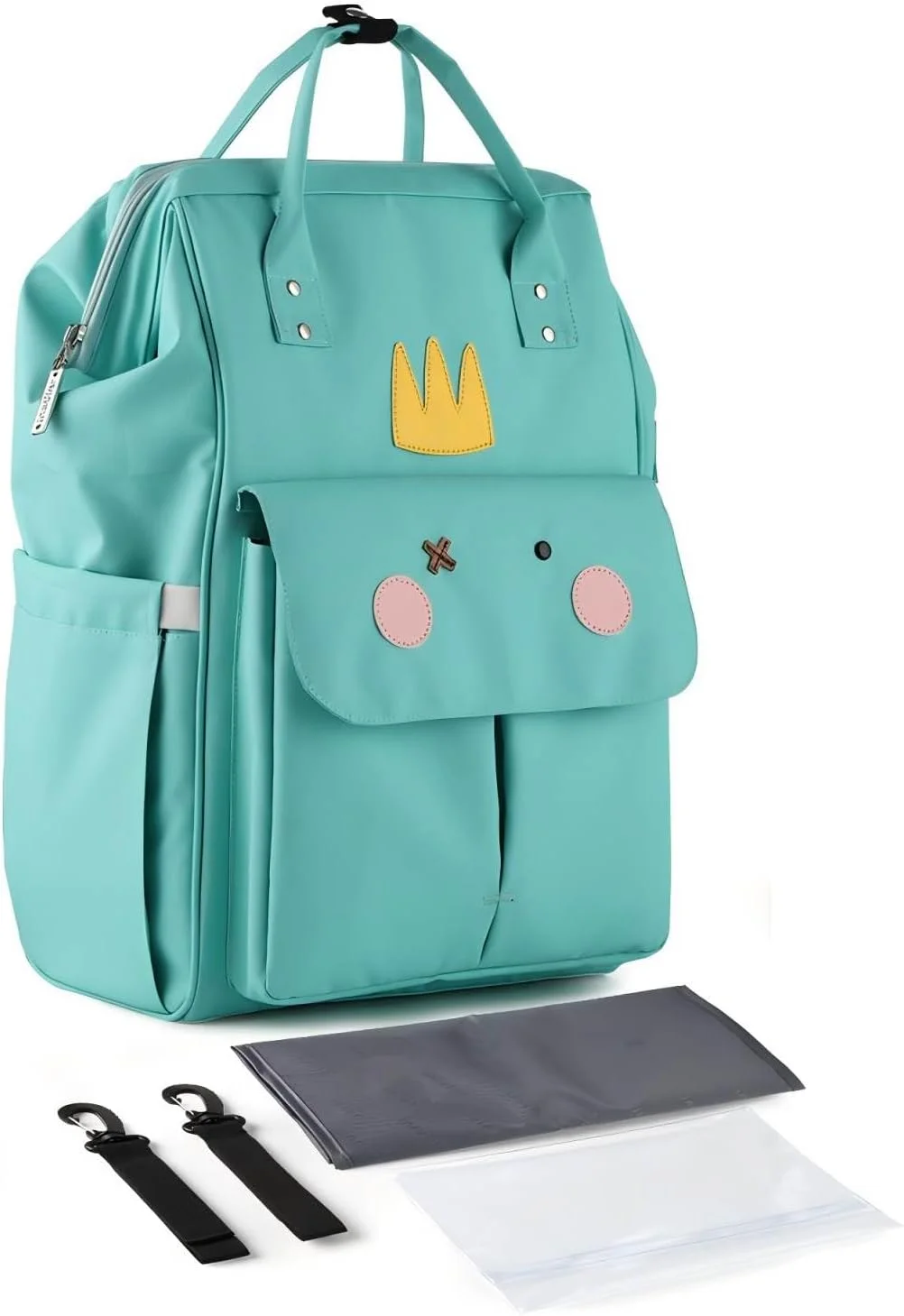 کیف لوازم کودک سه کاره اینسولار با قلاب اتصال به کالسکه - پارچه آکسفورد ضد آب، دارای 11 محفظه، بند شانه ارگونومیک - ایمنی کودک و راحتی مادر را تضمین می کند