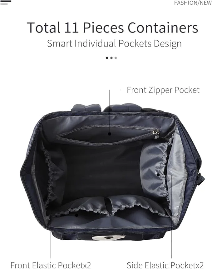 کیف لوازم کودک سه کاره اینسولار با قلاب اتصال به کالسکه - پارچه آکسفورد ضد آب، دارای 11 محفظه، بند شانه ارگونومیک - ایمنی کودک و راحتی مادر را تضمین می کند