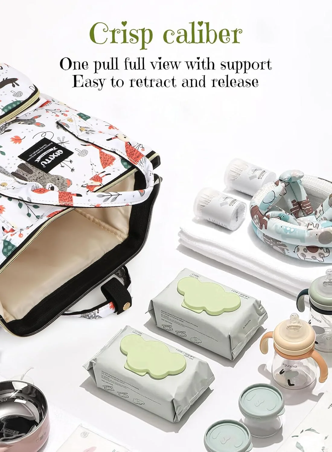 کیف لوازم کودک هومارکت، کوله پشتی لوازم کودک، ظرفیت بزرگ با جیب های عایق، کوله پشتی چند منظوره لوازم کودک ضد آب برای دختران و پسران