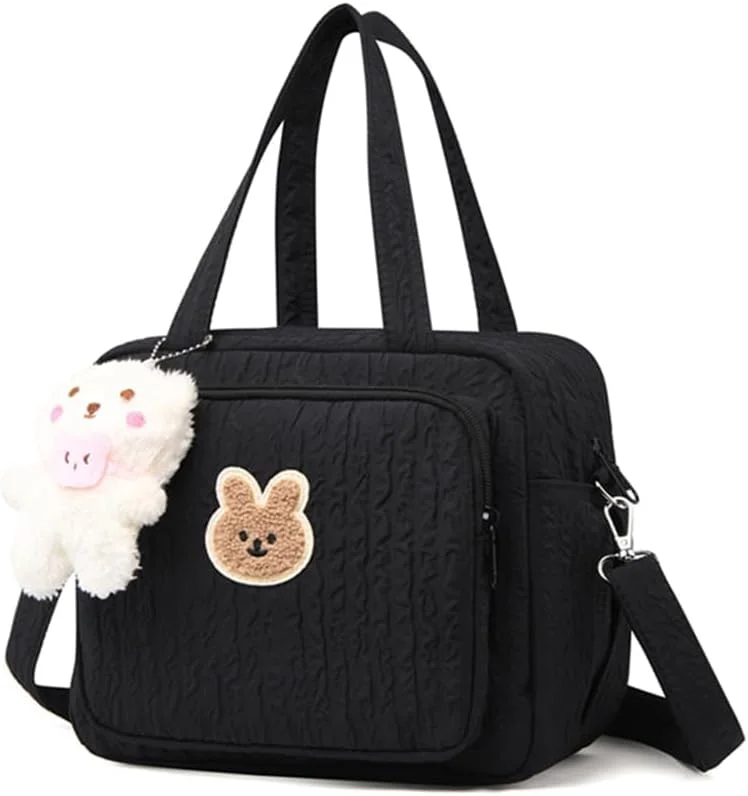 کیف لوازم کودک KASTWAVE، کیف دستی مسافرتی با بند دوشی و جیب‌های متعدد، مناسب بیمارستان، سفر، کیف کالسکه و کیف نگهداری روزانه (بدون آویز خرس)