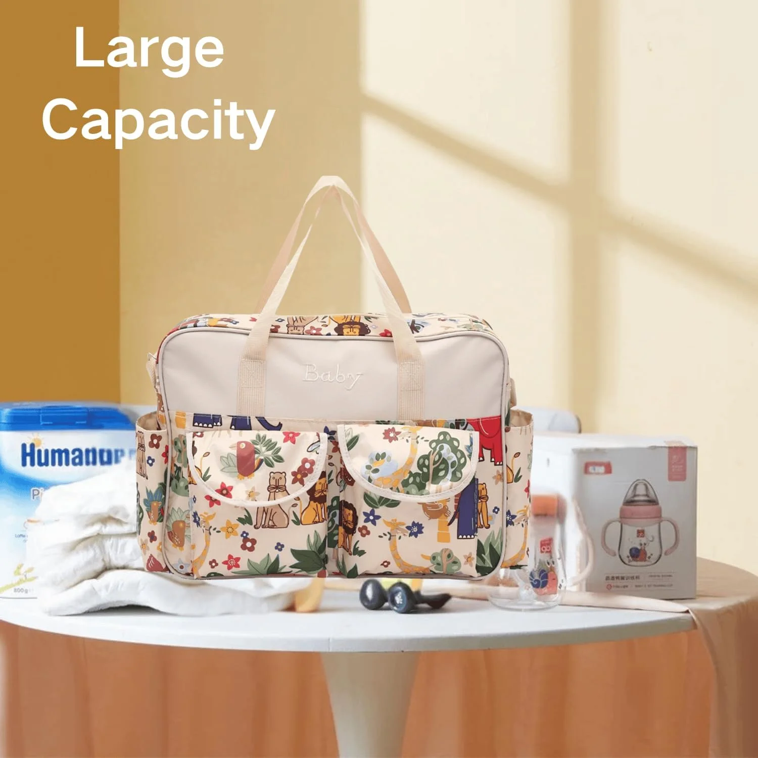 کیف لوازم کودک بزرگ چند منظوره KLCDD: کیف لوازم کودک دخترانه و پسرانه، کیف شانه ای مادر کیف لوازم کودک بزرگ چند منظوره KLCDD: کیف لوازم کودک دخترانه و پسرانه، کیف شانه ای مادر