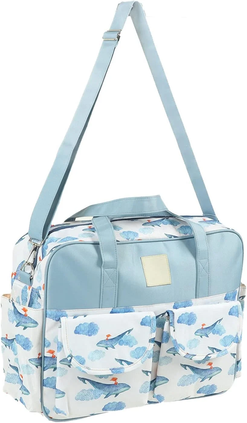 کیف لوازم کودک ضدآب Keenso با ظرفیت بالا و بند شانه قابل تنظیم برای مادران باردار (نهنگ آبی) کیف لوازم کودک ضدآب Keenso با ظرفیت بالا و بند شانه قابل تنظیم برای مادران باردار (نهنگ آبی)