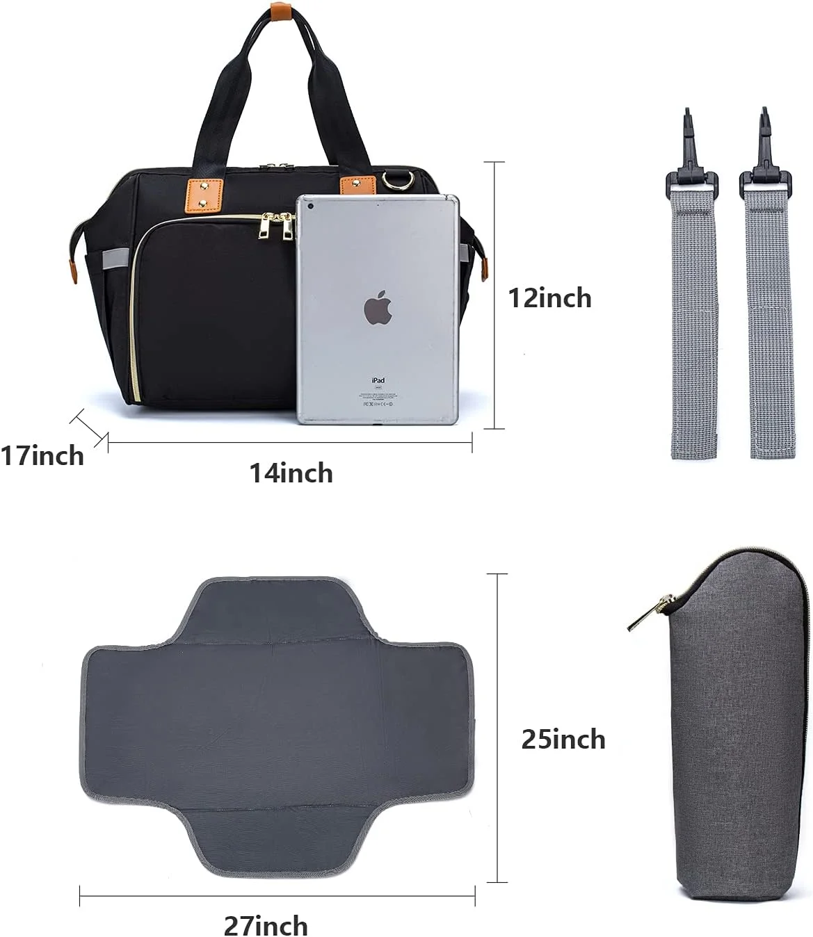 کیف لوازم کودک لیموس با کیف شیشه شیر و زیرانداز تعویض، کیف بزرگ سفری لوازم کودک دایکسلون برای مادر و پدر، کیف چند منظوره کودک برای پسران و دختران کیف لوازم کودک لیموس با کیف شیشه شیر و زیرانداز تعویض، کیف بزرگ سفری لوازم کودک دایکسلون برای مادر و پدر، کیف چند منظوره کودک برای پسران و دختران