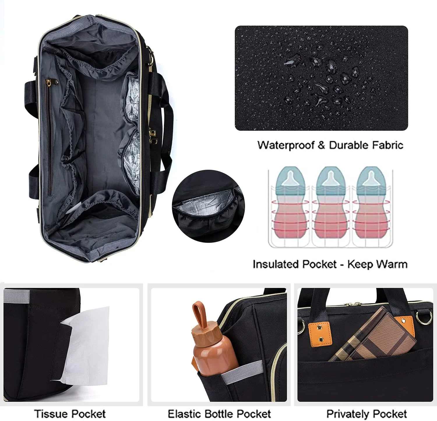 کیف لوازم کودک لیموس با کیف شیشه شیر و زیرانداز تعویض، کیف بزرگ سفری لوازم کودک دایکسلون برای مادر و پدر، کیف چند منظوره کودک برای پسران و دختران کیف لوازم کودک لیموس با کیف شیشه شیر و زیرانداز تعویض، کیف بزرگ سفری لوازم کودک دایکسلون برای مادر و پدر، کیف چند منظوره کودک برای پسران و دختران