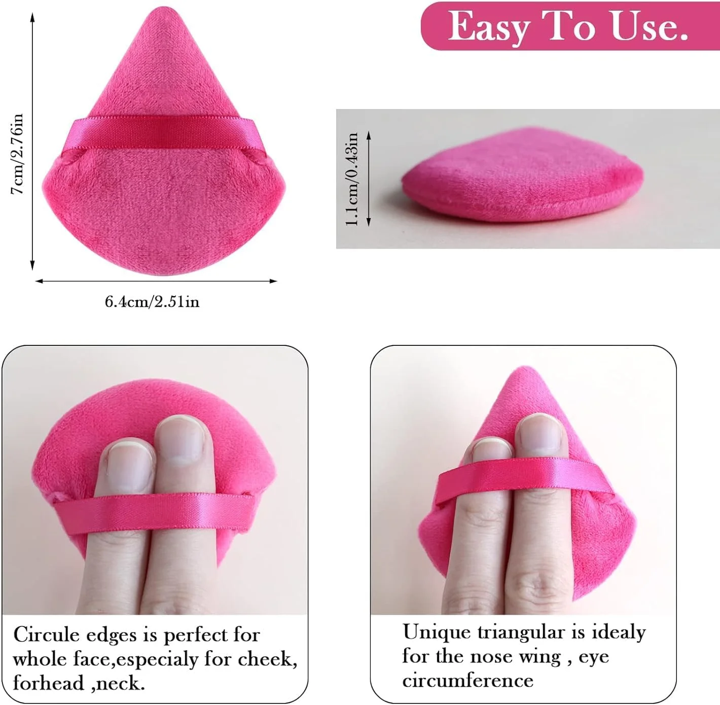 پدهای پودر مثلثی Alephio، 2 عددی، پد مخملی نرم برای پودر صورت، مناسب برای پودر فیکس، پودر معدنی، اسفنج آرایشی، مناسب برای استفاده مرطوب و خشک، برای تنظیم آرایش (قرمز گل رز) پدهای پودر مثلثی Alephio، 2 عددی، پد مخملی نرم برای پودر صورت، مناسب برای پودر فیکس، پودر معدنی، اسفنج آرایشی، مناسب برای استفاده مرطوب و خشک، برای تنظیم آرایش (قرمز گل رز)