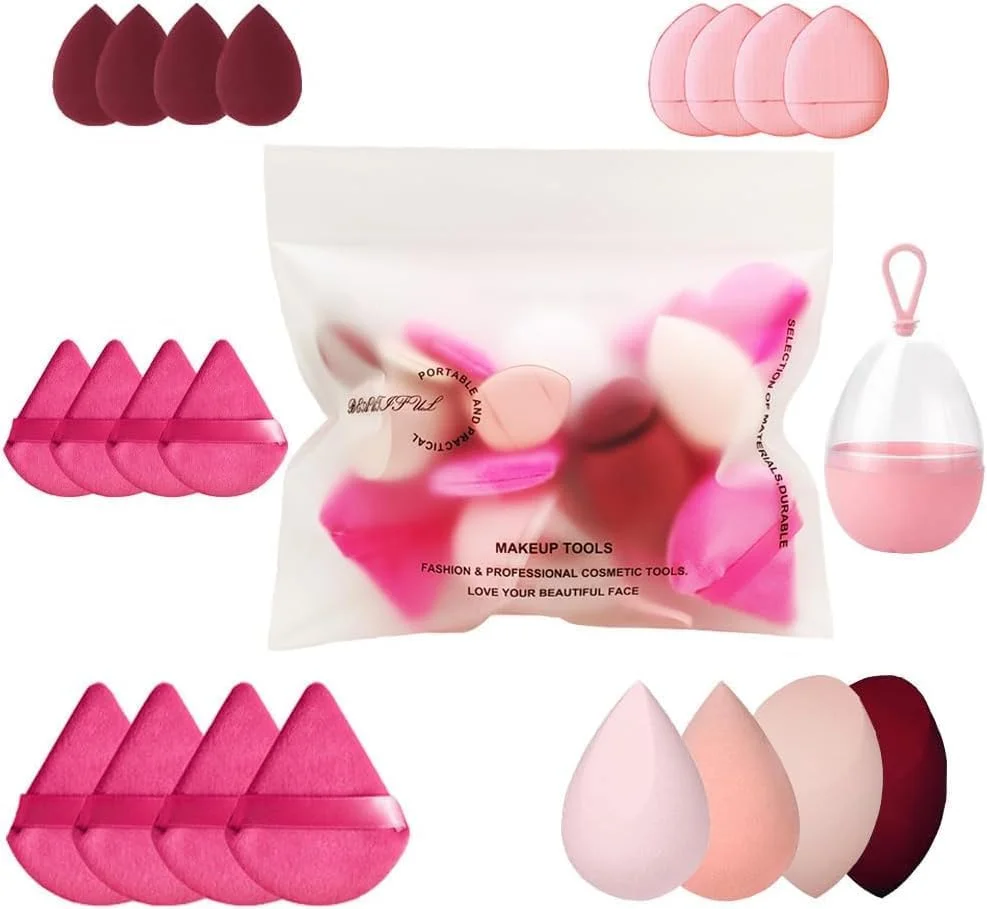 ست 21 عددی اسفنج آرایشی، بیوتی بلندر، اسفنج های بیوتی بلندر، بسته مقرون به صرفه، جنس بدون لاتکس، برای مبتدیان آرایش، هنرمندان حرفه ای