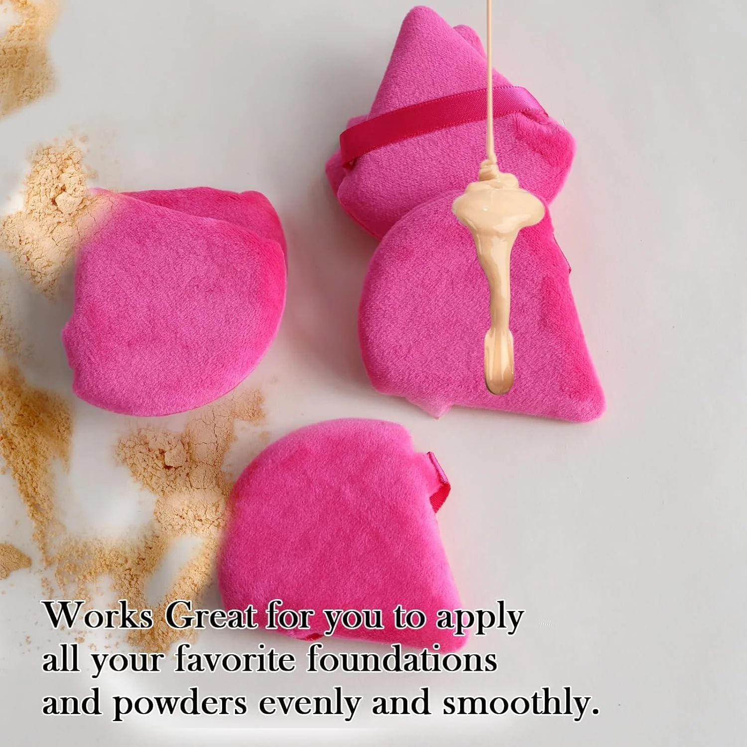 پدهای پودر مثلثی Alephio، 2 عددی، پد مخملی نرم برای پودر صورت، مناسب برای پودر فیکس، پودر معدنی، اسفنج آرایشی، مناسب برای استفاده مرطوب و خشک، برای تنظیم آرایش (قرمز گل رز) پدهای پودر مثلثی Alephio، 2 عددی، پد مخملی نرم برای پودر صورت، مناسب برای پودر فیکس، پودر معدنی، اسفنج آرایشی، مناسب برای استفاده مرطوب و خشک، برای تنظیم آرایش (قرمز گل رز)